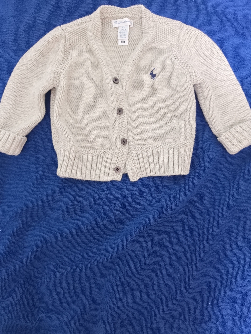 Ralph Lauren Toddler Cream Knit Cardigan - Classic Button-Up Sweater